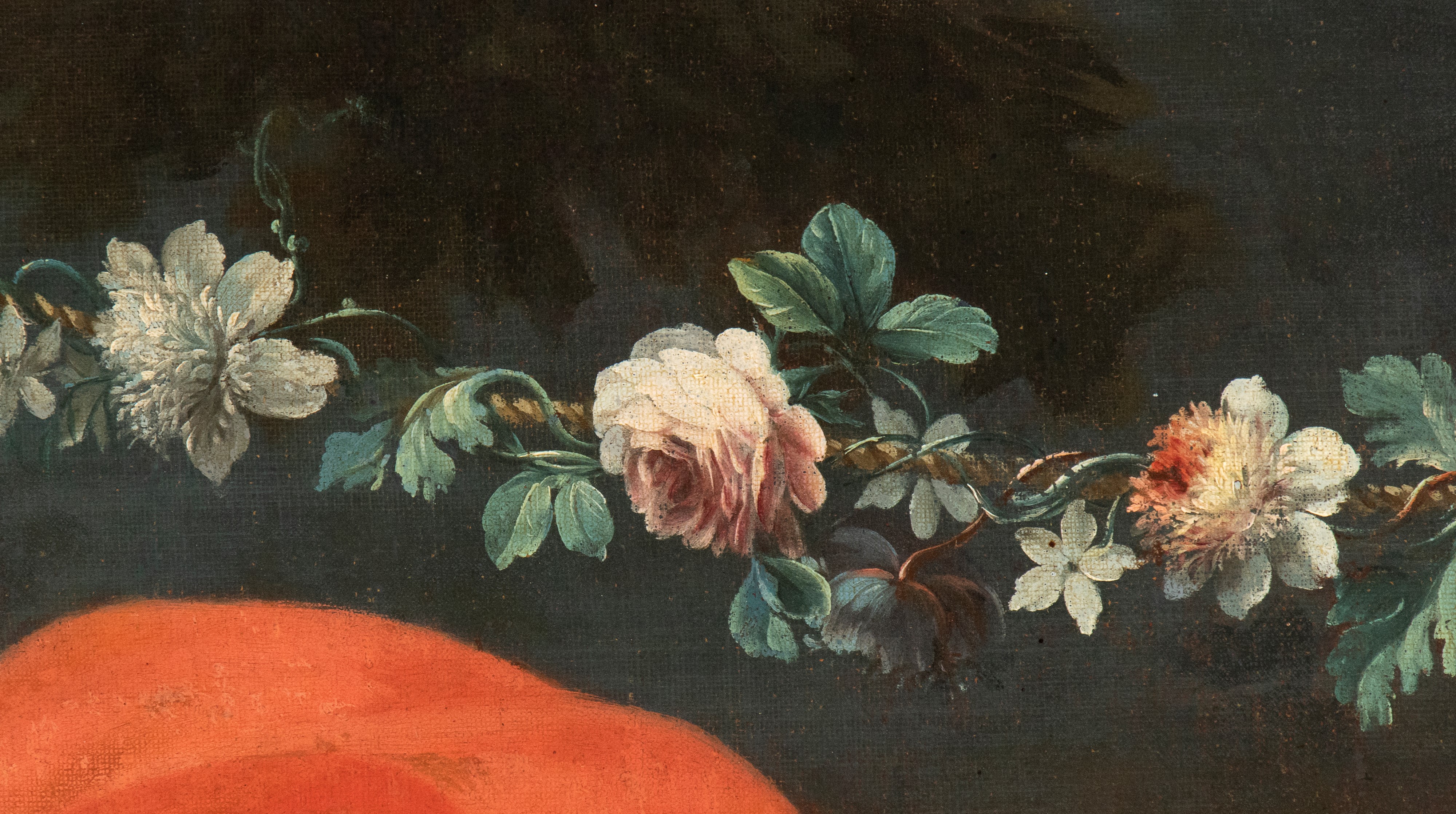 Gioco di putti con festoni di fiori