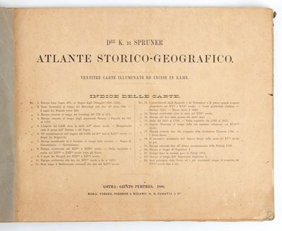 SPRUNGER Karl, Atlante storico-geografico: ventitre carte illuminate ed incise in rame