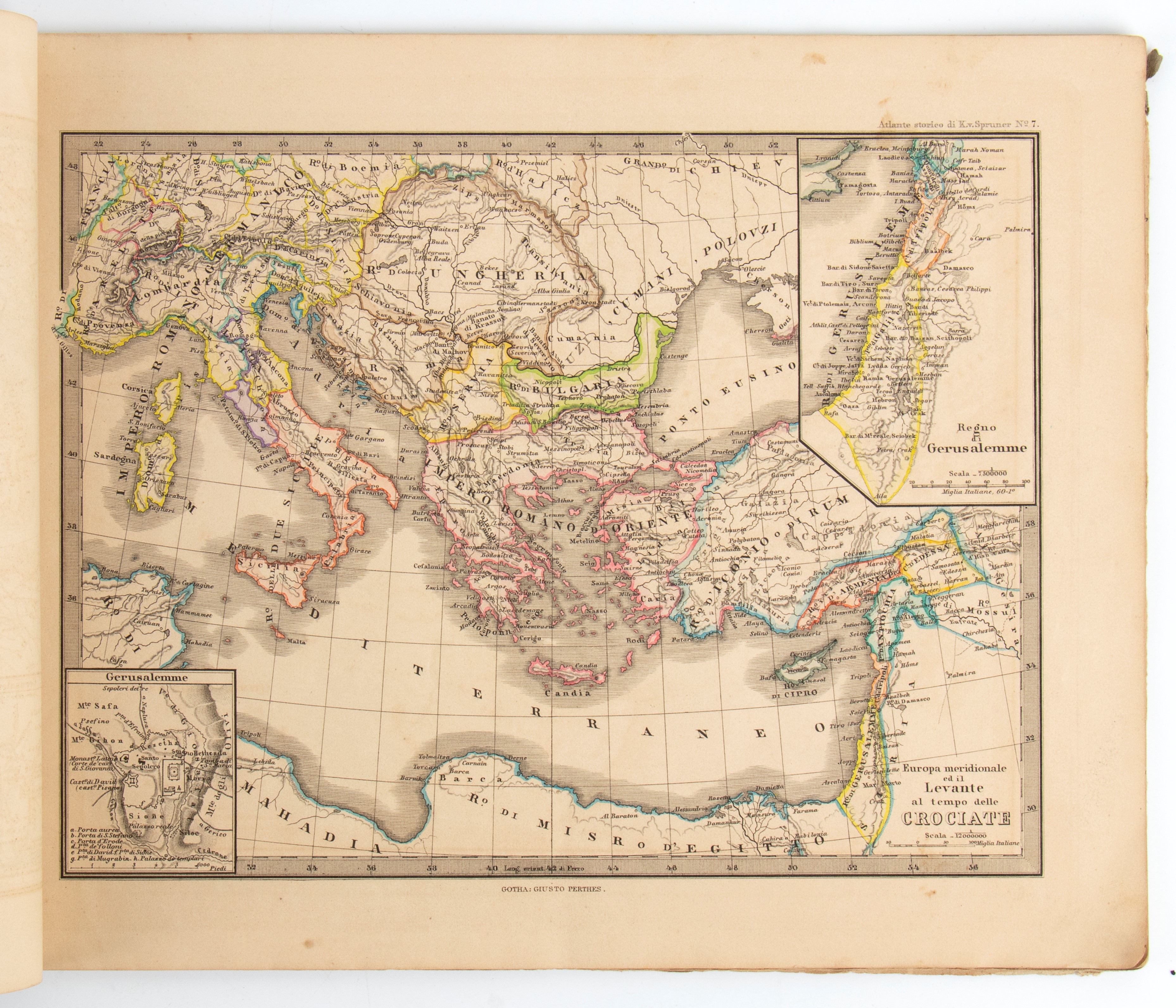 SPRUNGER Karl, Atlante storico-geografico: ventitre carte illuminate ed incise in rame