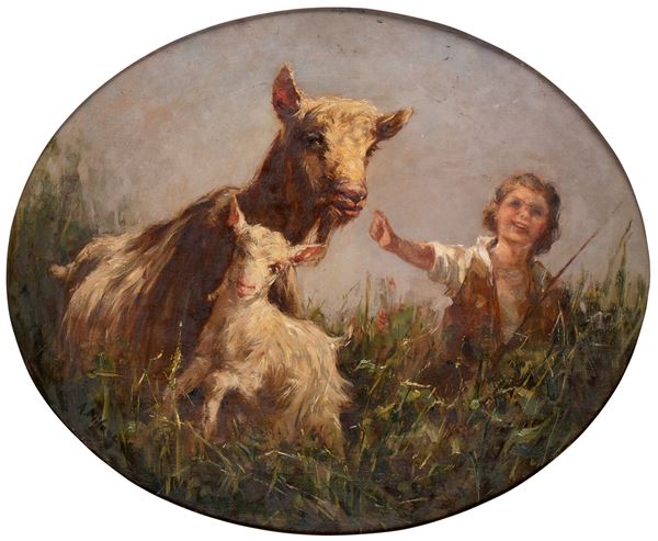 ANTONIO MILONE - Sheperd with goats
