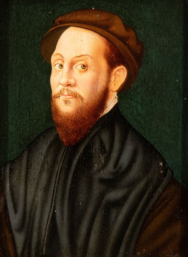 Artista tedesco, XVI secolo - Male portrait with beard