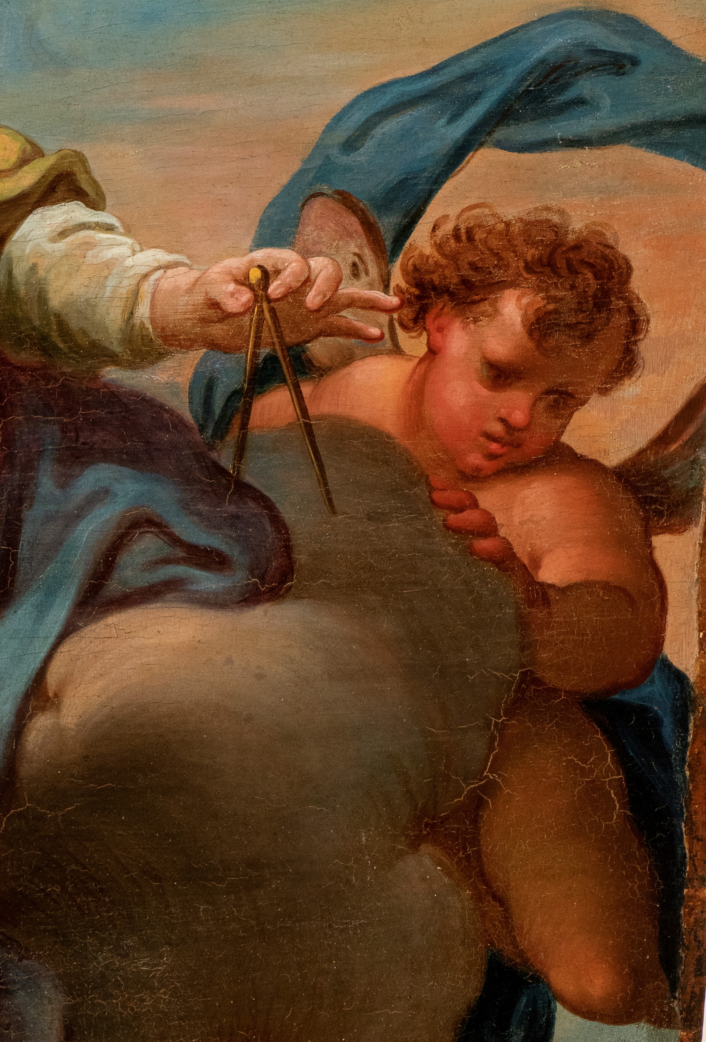 a) Allegoria della Poesia; b) Allegoria della Geometria. Coppia di dipinti