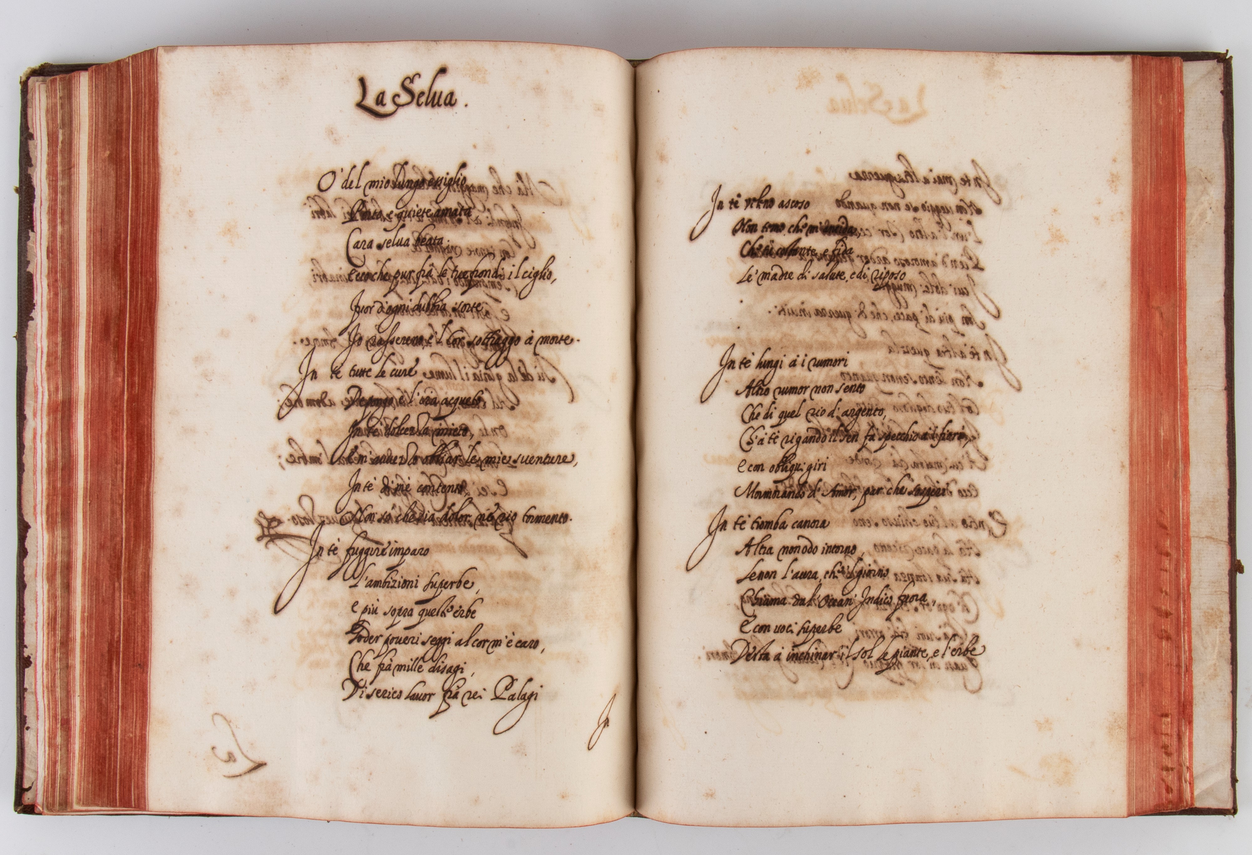 Le rime del cavalier Paolo Vanni. Manoscritto originale firmato da Scipione Bonanni