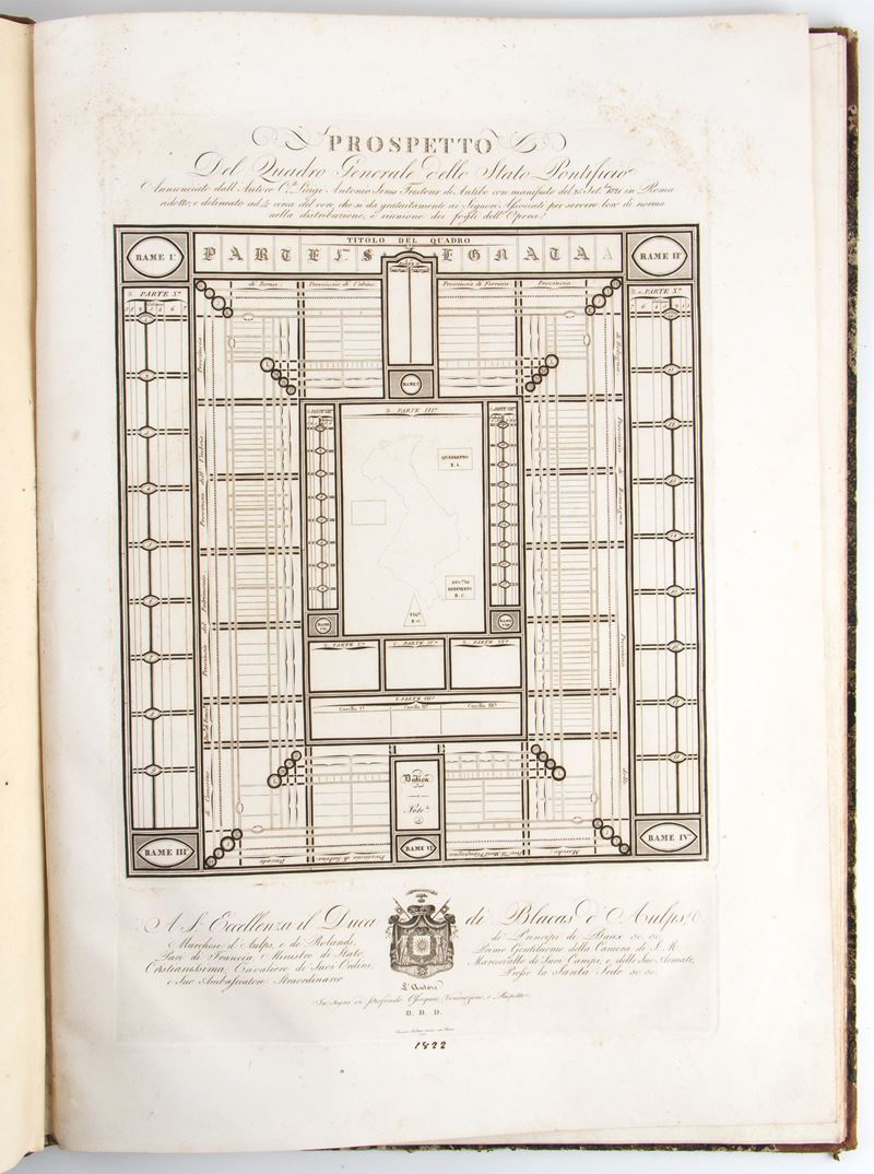Prospetto del quadro generale dello Stato Pontificio annunciato dall’autore Luigi Antonio Senes T...
