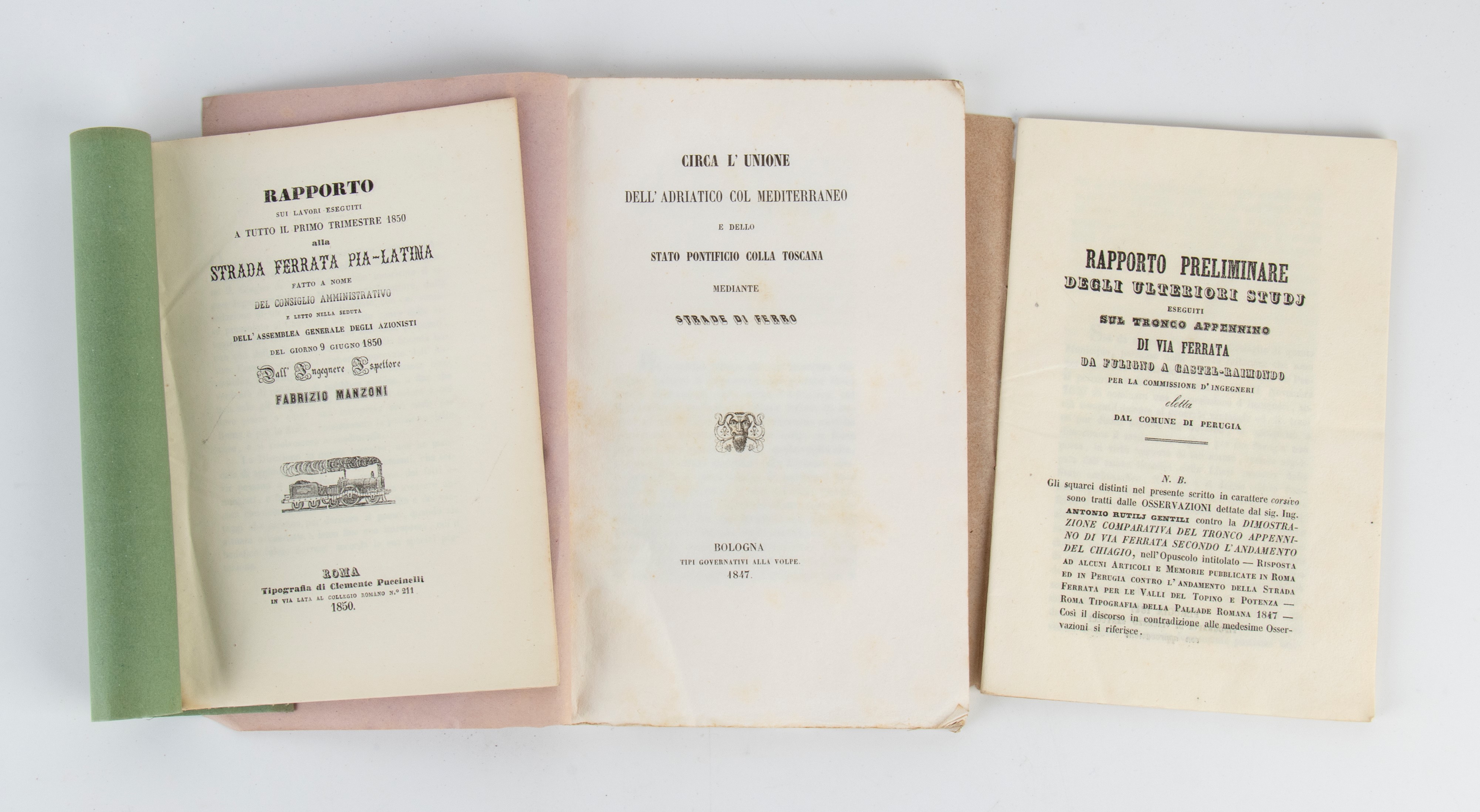 FERROVIE E STRADE FERRATE Governo Pontificio