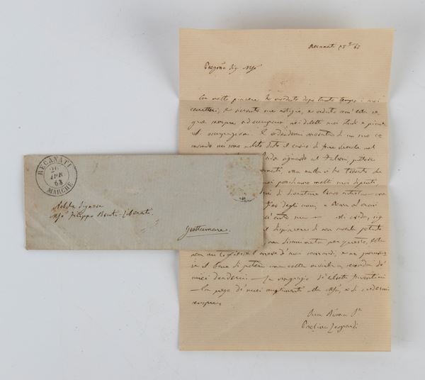 LEOPARDI Paolina. Lettera manoscritta