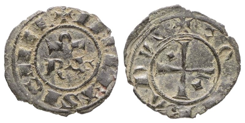 Corrado I, 1/2 Denario, Regno di Sicilia (1250-1254), 0,26gr; 13mm