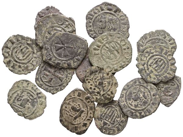 MESSINA. Regno di Sicilia. LOTTO DI 16 DENARI ARAGONESI. Mi; Conservazioni varie.