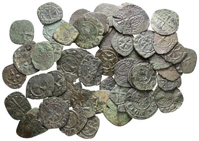 Sicilia, Lotto di 52 monete medievali - Conservazioni varie