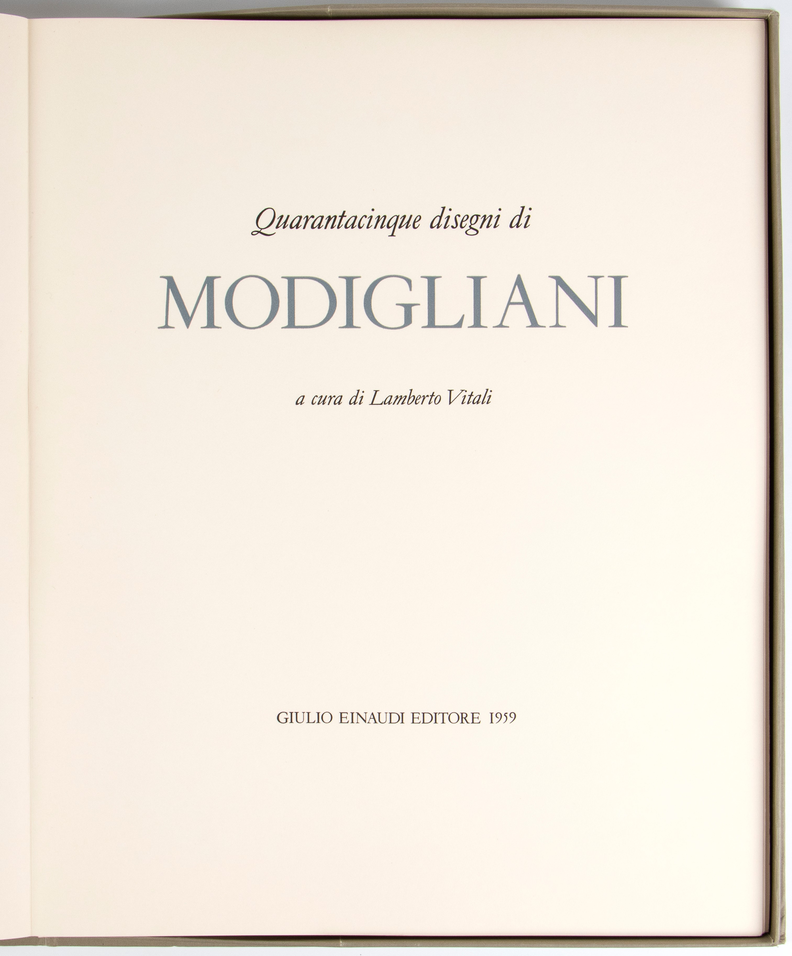 45 Disegni di Modigliani, a cura di Lamberto Vitali
