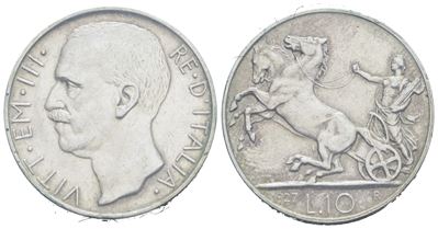 Regno D'italia. Vittorio Emanuele III (1900-1943). 10 Lire 1927. Ag (10 G; 27 MM). Spl