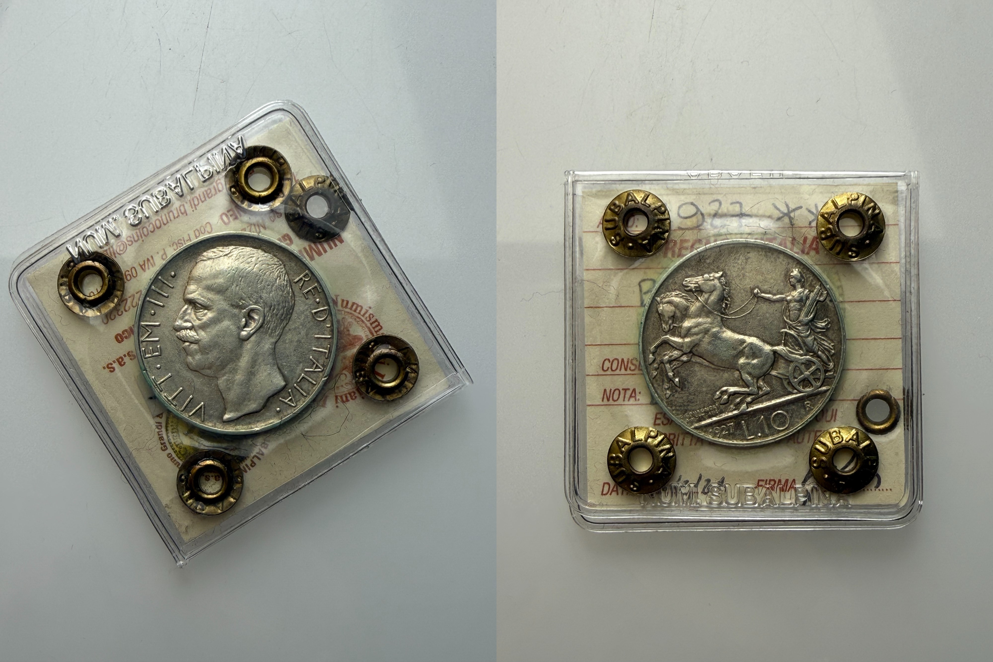 Regno D'italia. Vittorio Emanuele III (1900-1943). 10 Lire 1927. Ag (10 G; 27 MM). Spl