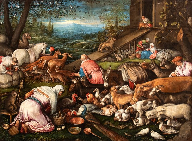 L'entrata delle coppie di animali nell'Arca di Noè