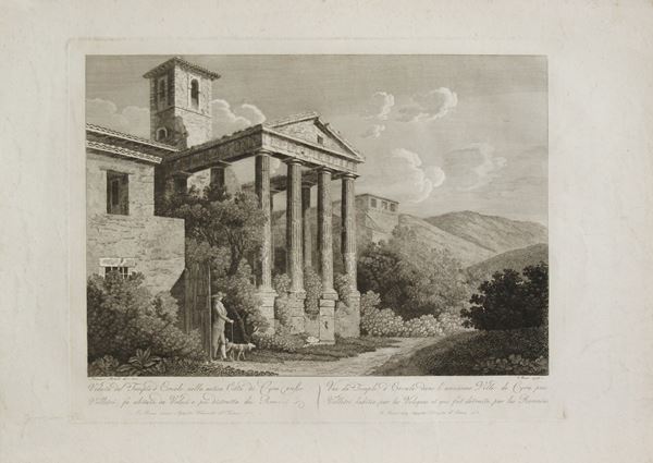 Francesco Morelli - Veduta del Tempio d’Ercole nella antica città di Cora presso Velletri