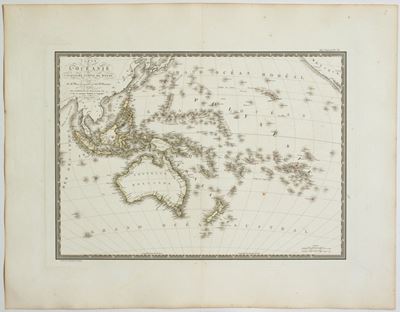 Carte de l'Oceanie ou cinquieme partie du Monde, acquaforte e bulino, 1820