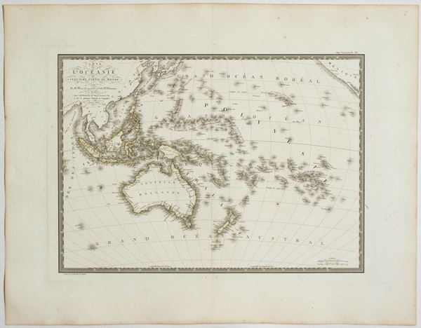 Adrien-Hubert Brué - [Mondo - Australia - Oceania] Carte de l'Oceanie ou cinquieme partie du Monde