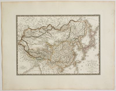 Carte générale de l'empire Chinois et du Japon, acquaforte e bulino