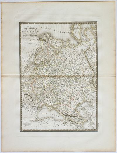 Carte generale de la Russie d'Europe et du Royaume de Pologne, acquaforte e bulino