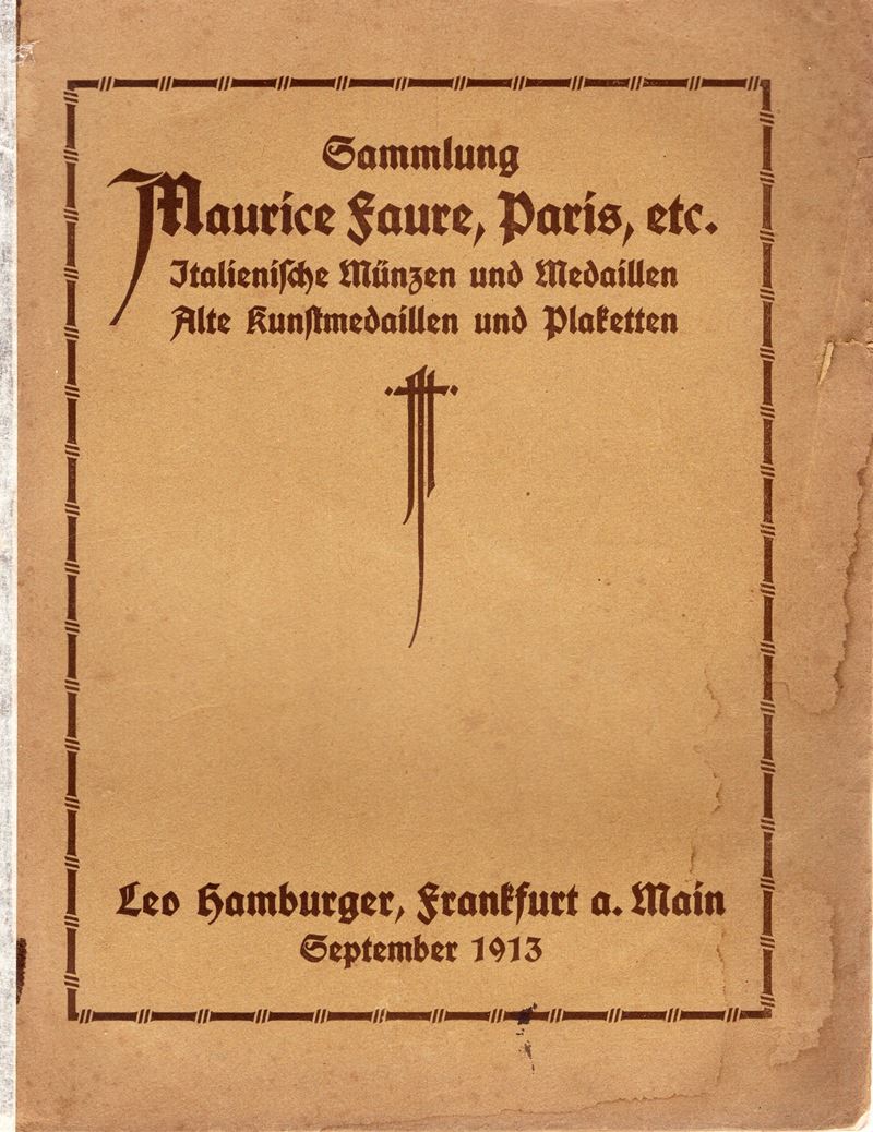 Hamburger Leo, Catalogo della collezione di monete e medaglie italiane di Maurice Faure