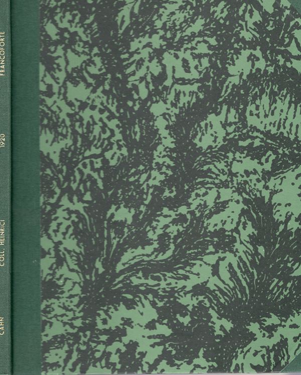 CAHN A. E. - Medaillen  u Plaketten der renaissance. Sammlung Geh. Rat Prof.  Georg Heinrici. Frankfurt, 7\8 - Dezember 1920. pp. 30, nn. 221, tavv. 23. ril. \ tela con scritte, buono stato, copertina brossura con piccola mancanza in alto a destra raro. Rossi, 501