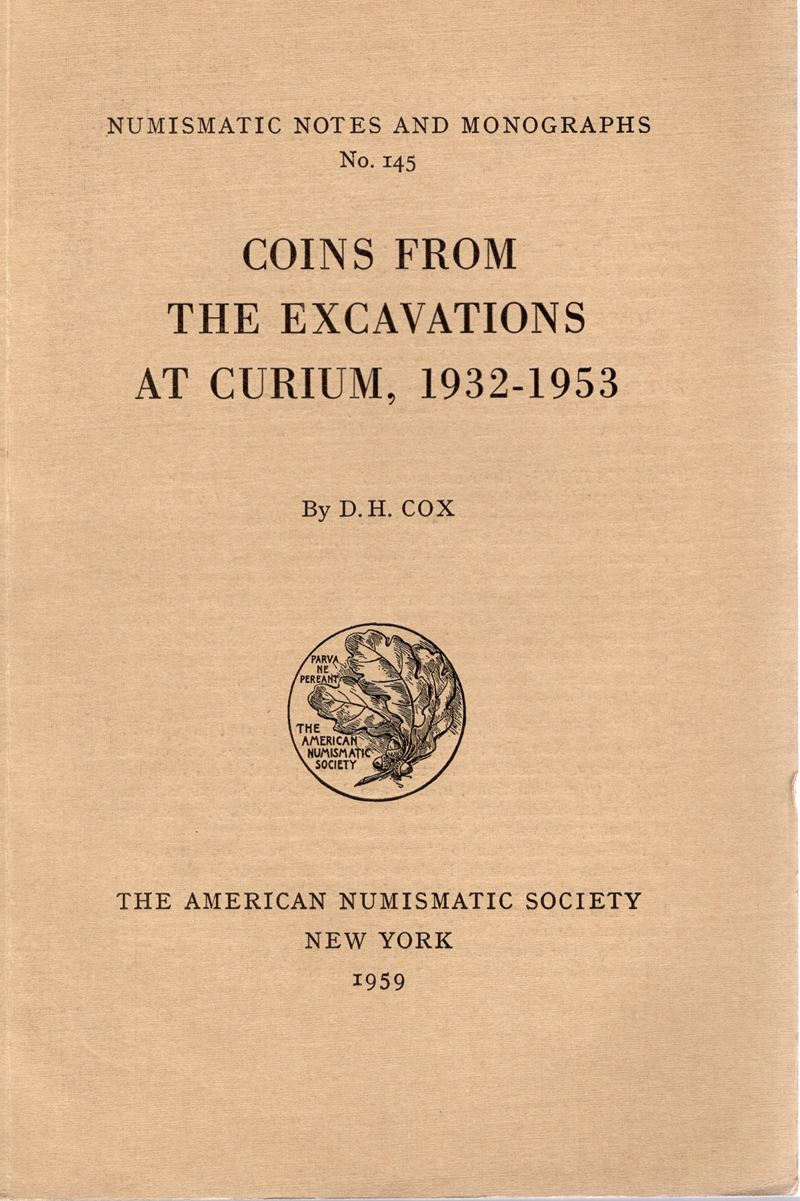 COX D.H., Monete dall'escavazione a Curium, 1932-1953