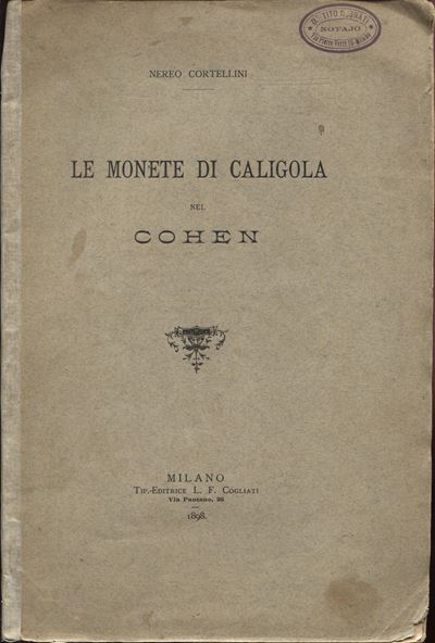 Cortellini, Le monete di Caligola nel Cohen
