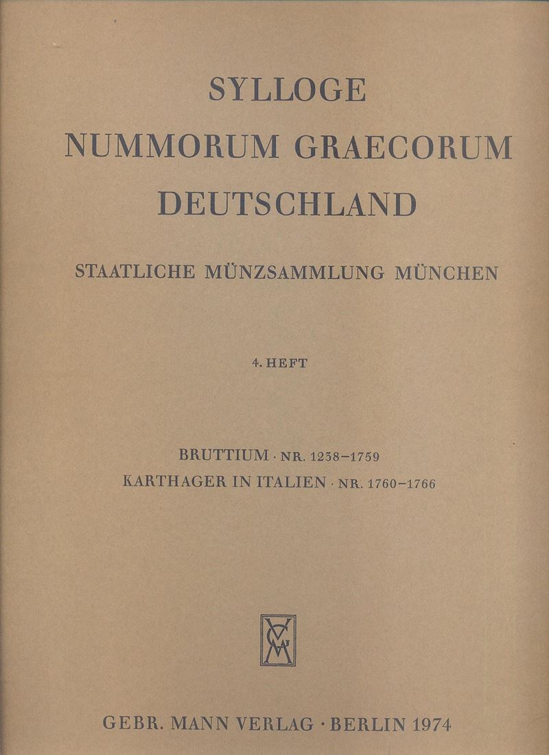 Staatliche Münzsammlung München, Sylloge Numorum Graecorum. Bruttium - Carthaginiensi in Italia
