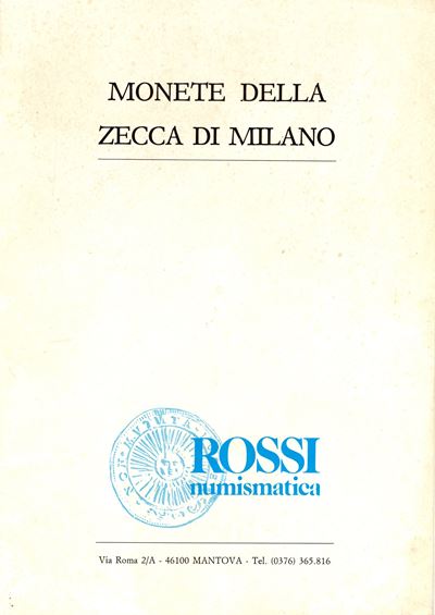 Rossi Numismatica, Listino di Monete della Zecca di Milano