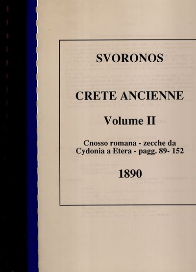 Svornos, Crete Ancienne. Volumi II, III e IV in fotocopia