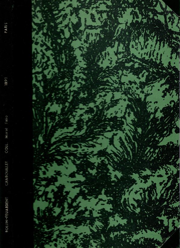 CHABOUILLET  A. -  Catalogue raisonne de la collection de Deniers Merovingiens des VII & VIII siecles, de la trouvaille de Cimiez donnee au Cabinet des Medailles de la Bibliotheque National par Arnold Morel-Fatio.  Paris, 1890.  pp xviii - 66,  tavv. 11. ril. \ pelle con scritte sul dorso, interno ottimo stato. importante e ricercato lavoro sulla monetazione merovingia. C.S. 5743