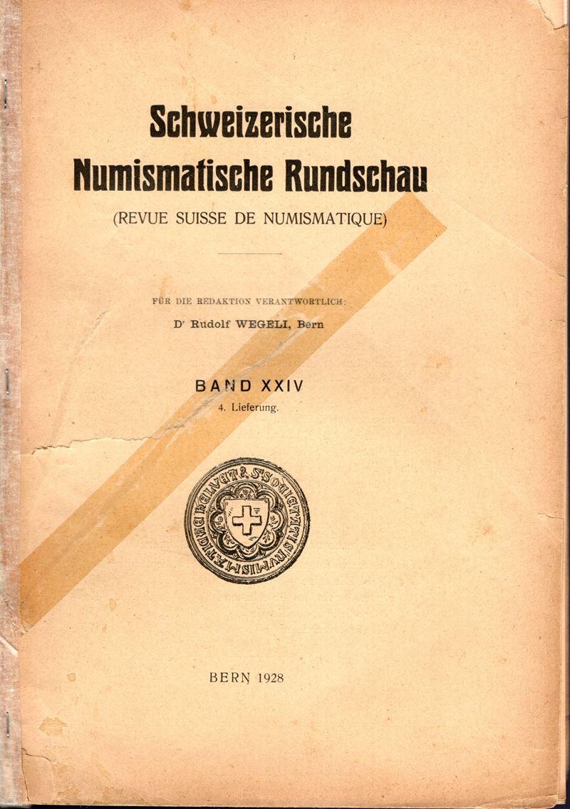 BERNHARD Oscar. - Ueber Badewesen und Hyienisches auf griechischen und romische munzen. Bern, 192...