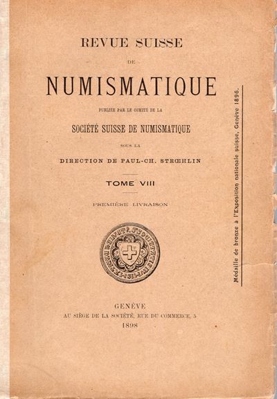 IMHOOF-BLUMER F., Zur griechischen munzkunde - Eusebeia Kaisareia, Elaiusa Sebaste, Reichmunzen d...