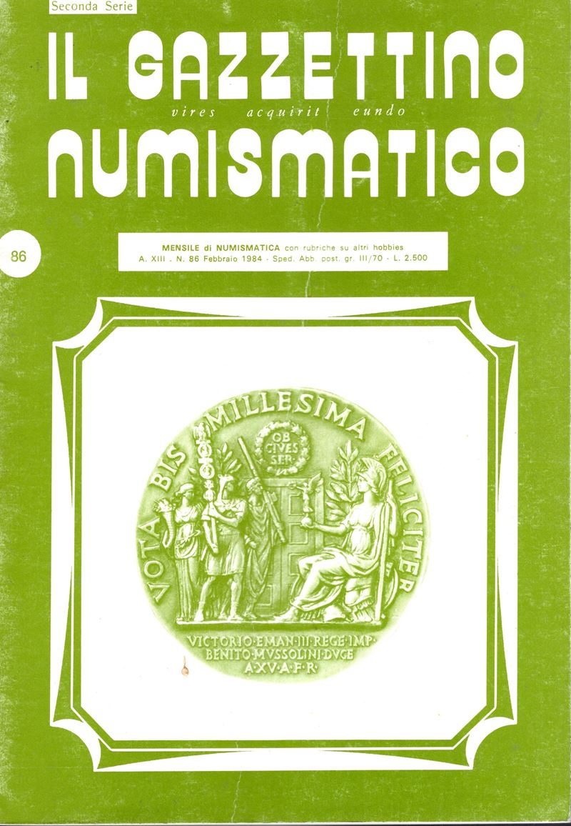 CECCARELLI Francesco.- Medaglistica antica e moderna. Note per l'avviamento al collezionismo. Lat...