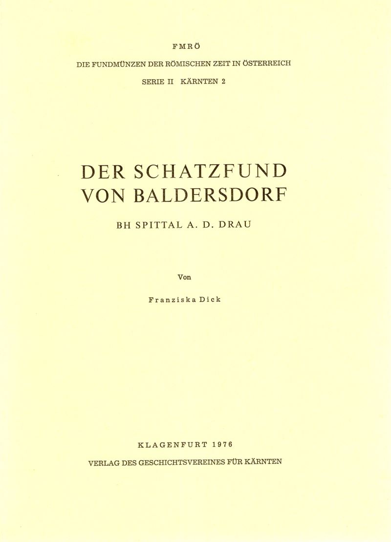 DICK Franziska, Der Schatzfund von Baldersdorf, 1976