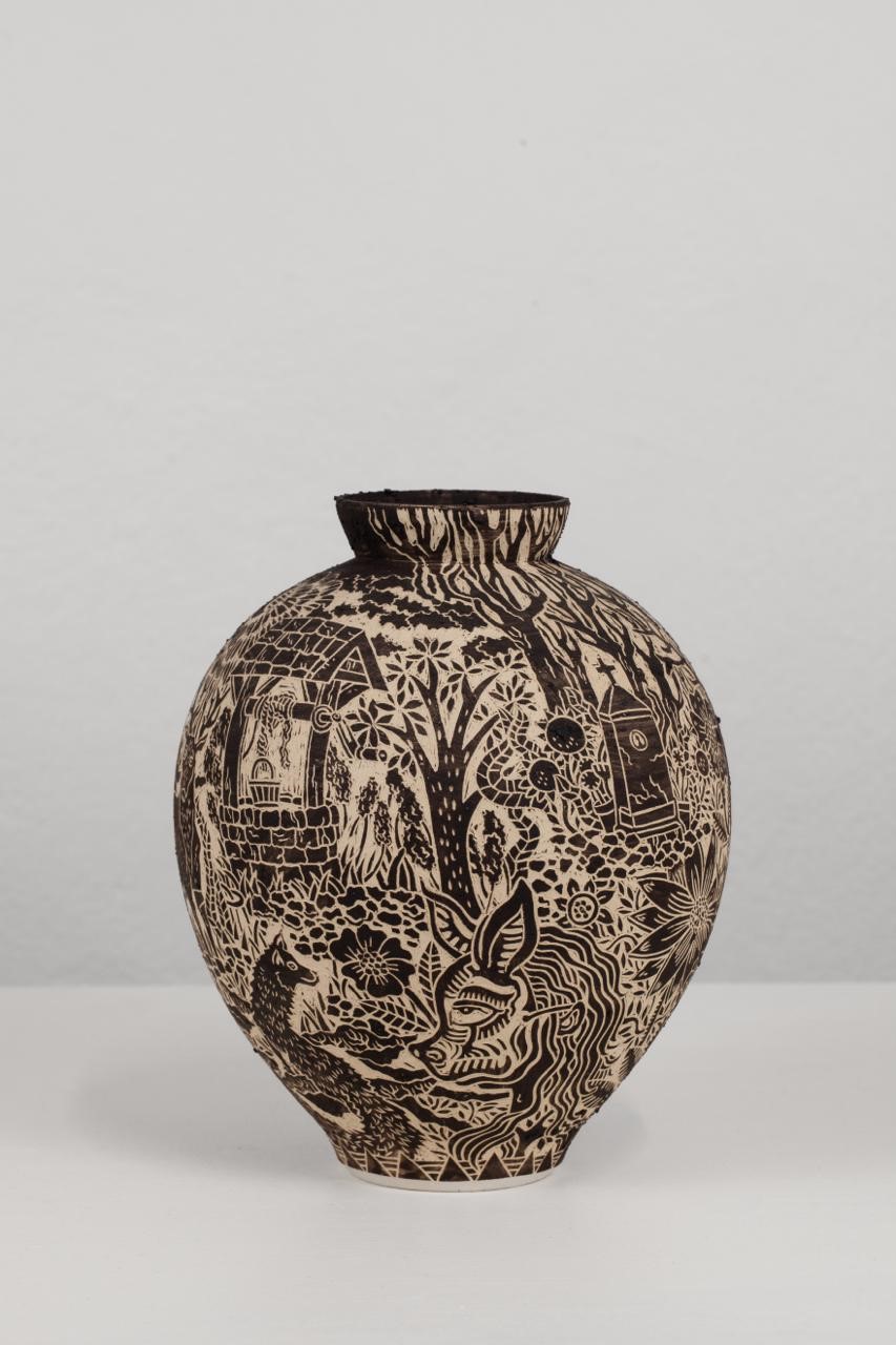 Clara Holt - Autore del 1987, Nel bosco - Gres, 23,5 x 19 cm