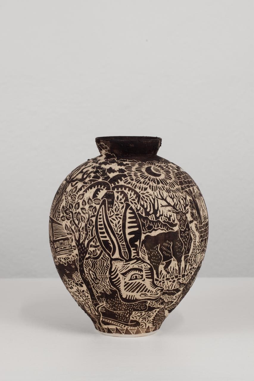 Clara Holt - Autore del 1987, Nel bosco - Gres, 23,5 x 19 cm