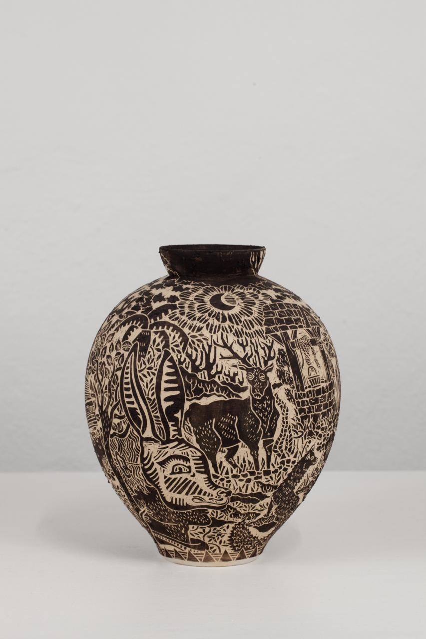 Clara Holt - Autore del 1987, Nel bosco - Gres, 23,5 x 19 cm