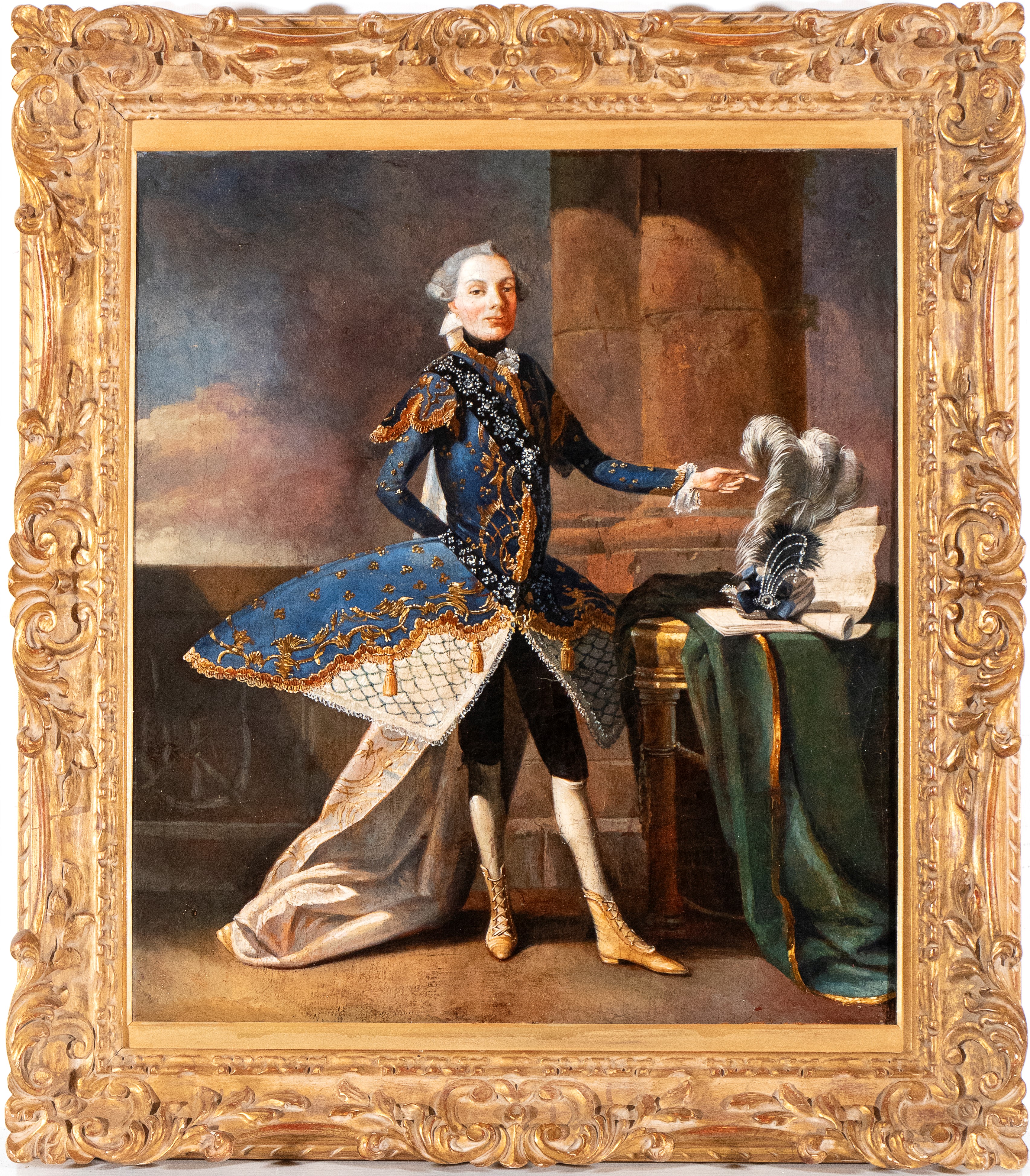 Artista Francese, XVIII Secolo - Charles Joseph Flipart, Ritratto del cantante castrato Carlo Sca...
