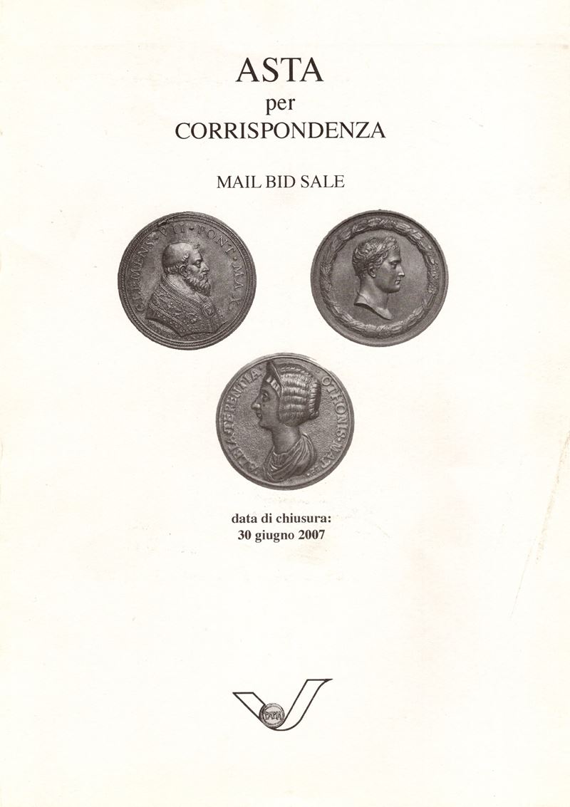VARESI, Catalogo di Numismatica - Monete Antiche e Medaglie, Pavia, 30 Giugno 2007