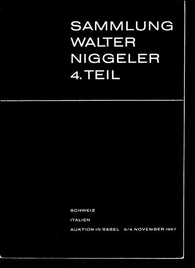 LEU AG, Munzen und Medaille, Basel, 3 novembre 1967. Catalogo della Collezione Walter Niggeler, I...