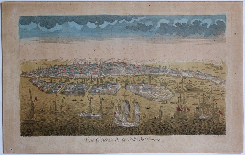 Jean François Daumont - Vue générale de la ville de Venise, acquaforte e bulino