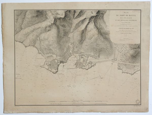 Dépôt Général de la Marine - [Carte nautiche - Europa - Francia - Corsica] Plan Du Port De Bastia