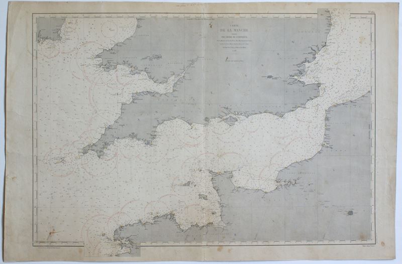 Dépôt Général De la Marine - Carte de la Manche publiée par ordre de l'Empereur, litografia