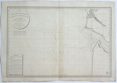 Carte des côtes de France (embouchure de la Gironde et ses environs), litografia, 1831