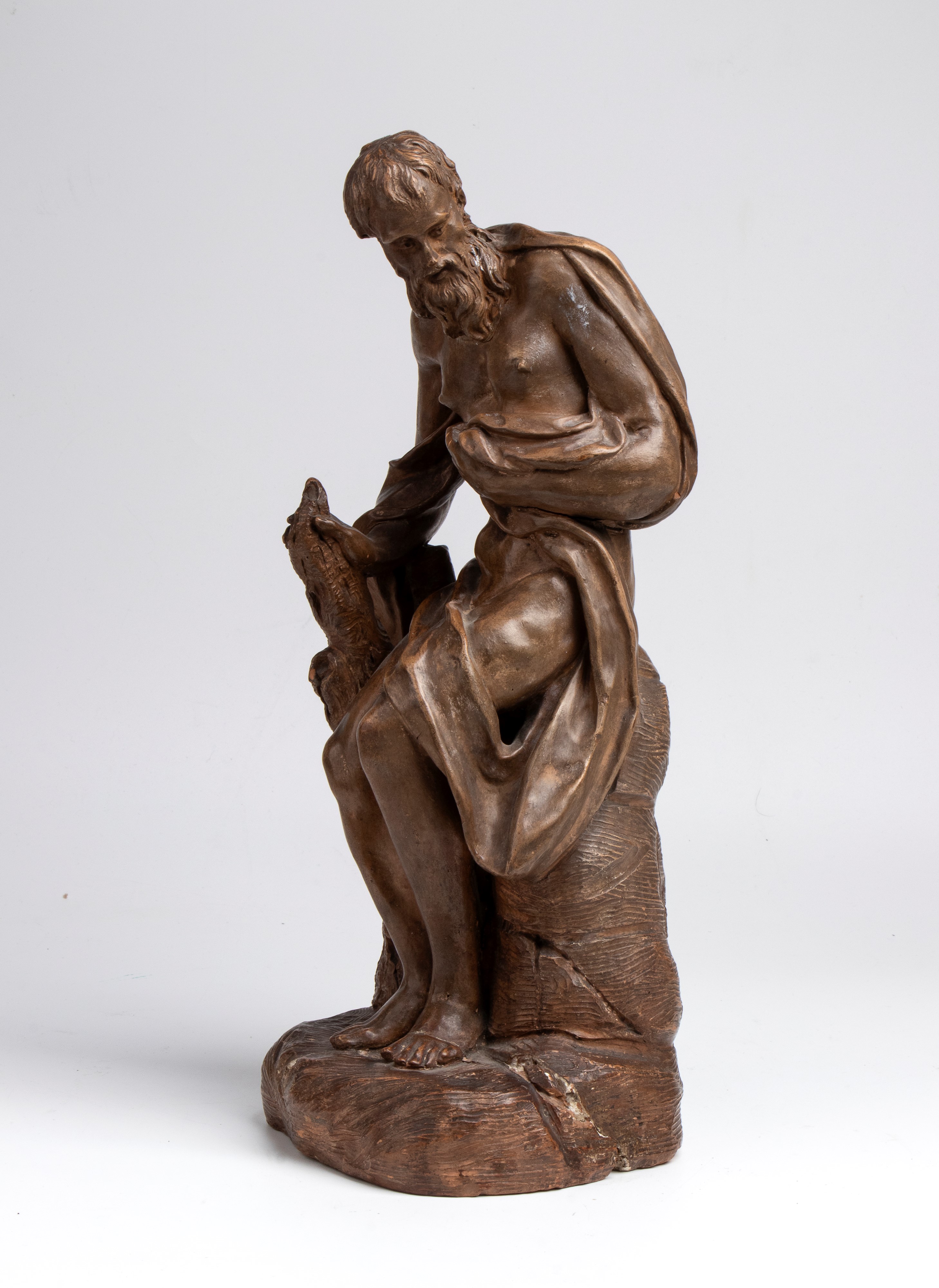 San Girolamo penitente in terracotta