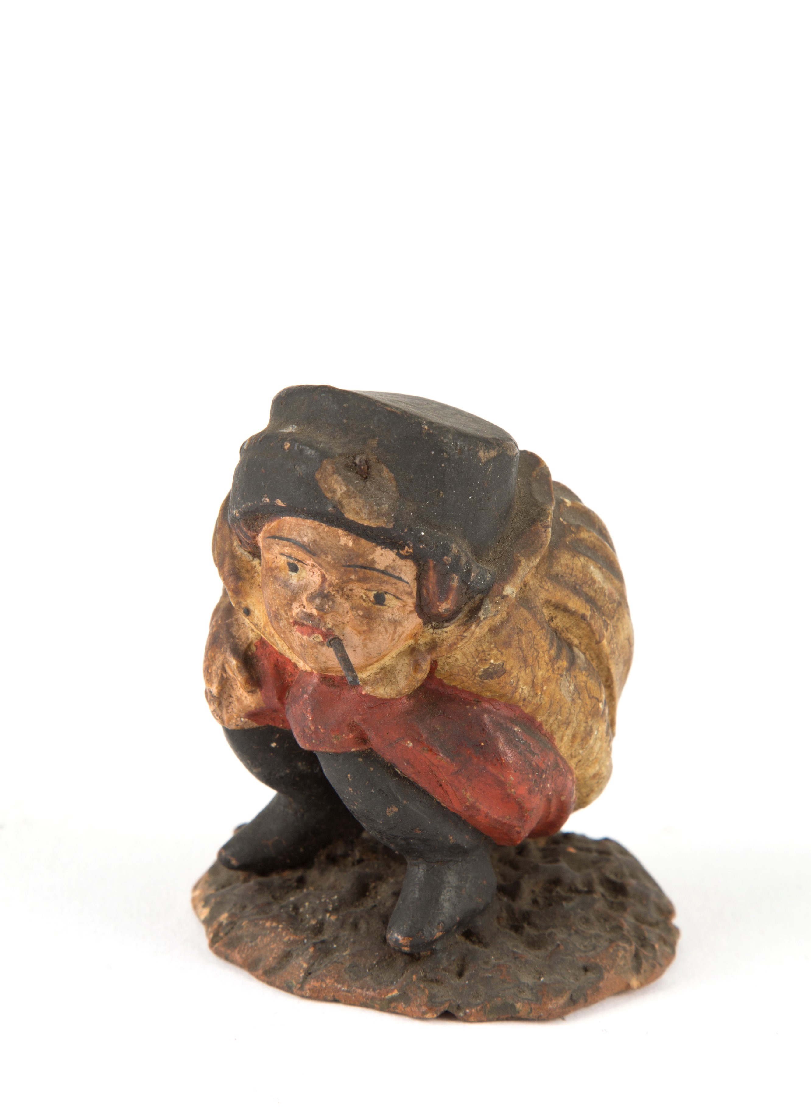 Coppia di sculture in terracotta policroma