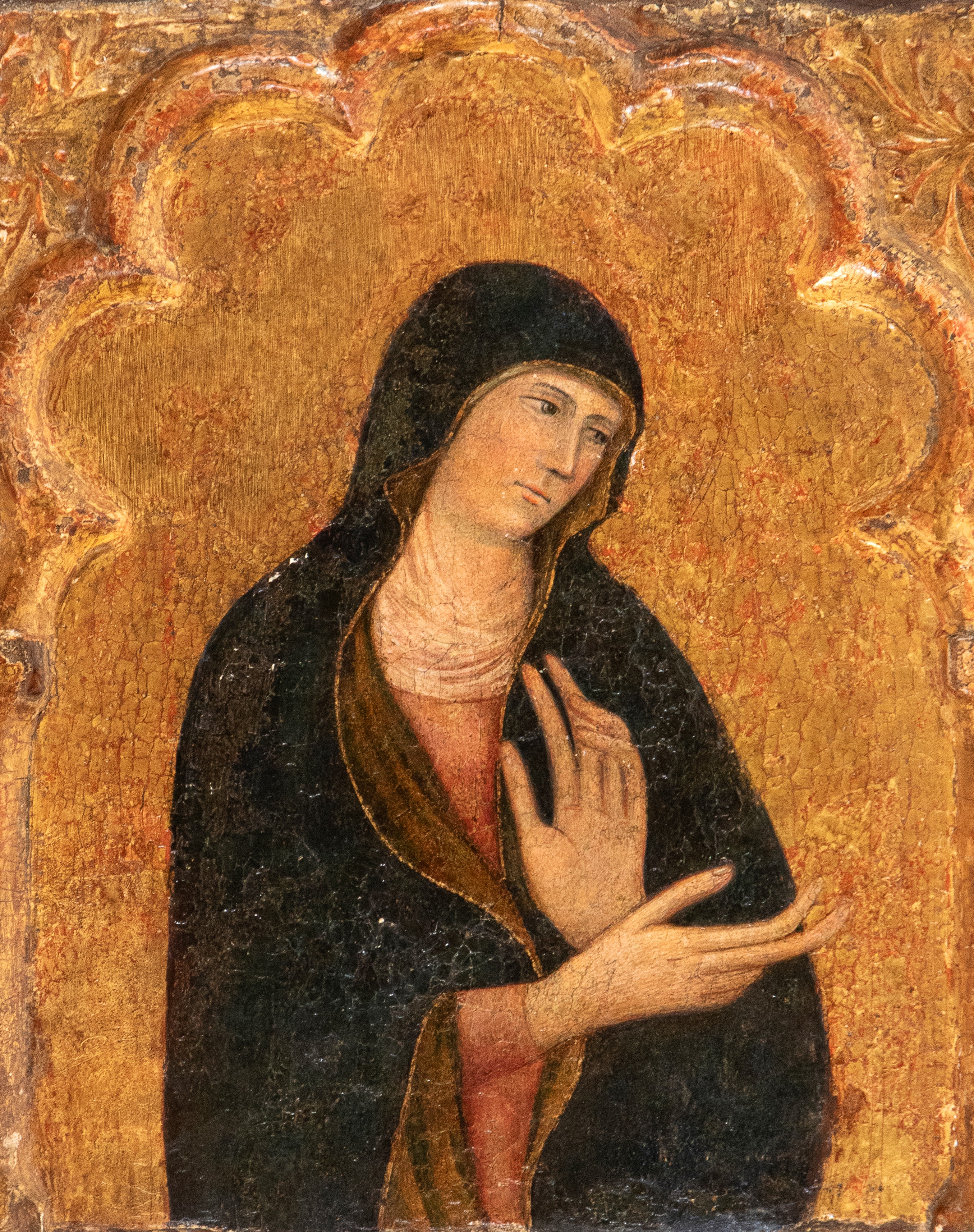 Imago Pietatis tra San Pietro, San Domenico, la Vergine dolente, San Giovanni evangelista, San Fr...