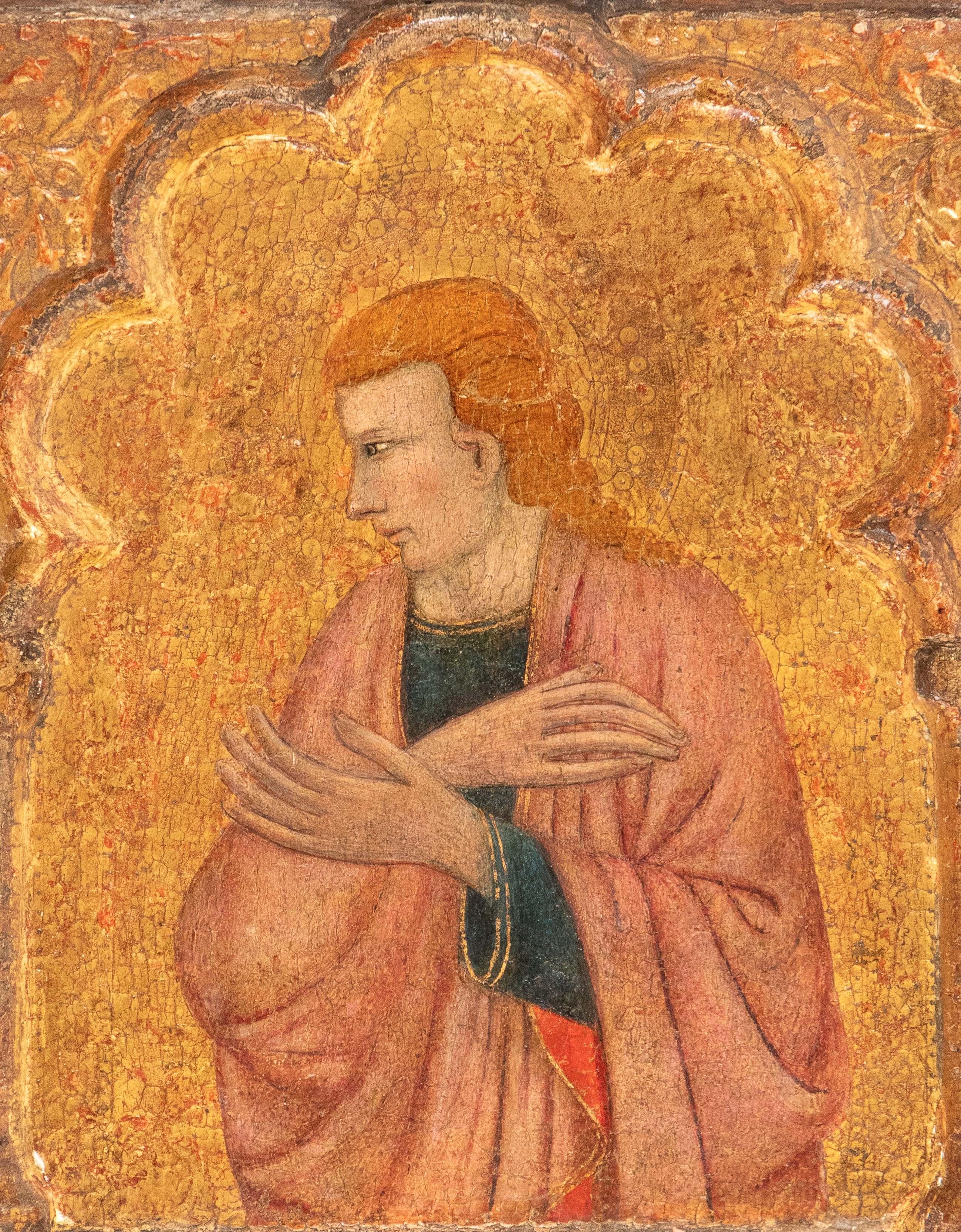 Imago Pietatis tra San Pietro, San Domenico, la Vergine dolente, San Giovanni evangelista, San Fr...