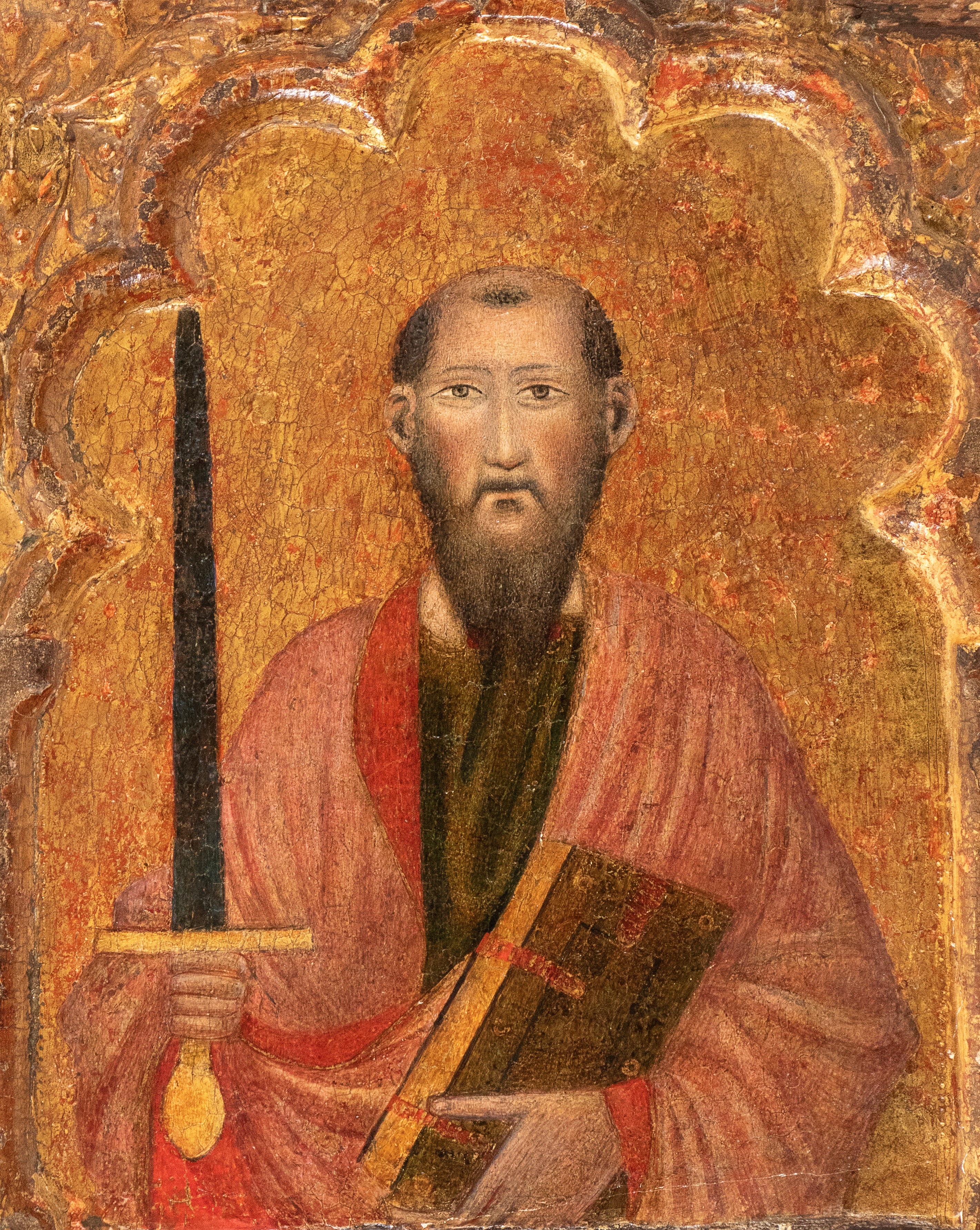 Imago Pietatis tra San Pietro, San Domenico, la Vergine dolente, San Giovanni evangelista, San Fr...