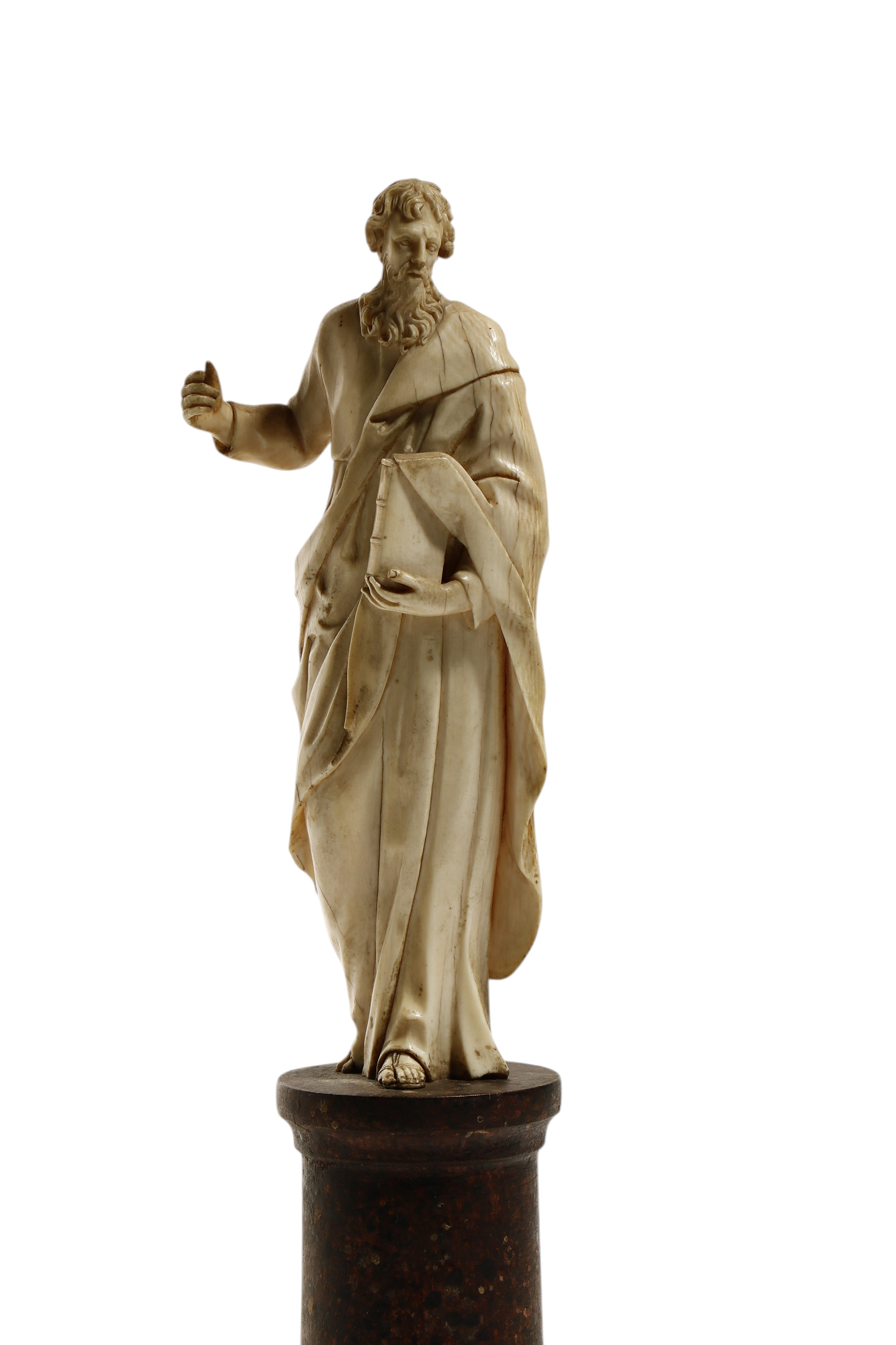 Scultura in avorio, figura maschile stante (Europa centro-meridionale, XVII–XVIII secolo)